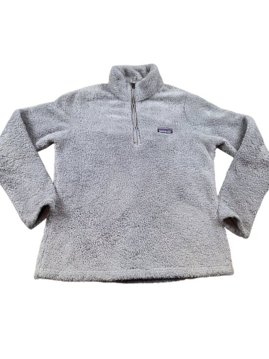 Patagonia Jackets & Blazers - Patagonia Jacket Womens Large Gray Los Gatos Quarter Zip Sherpa Fleece